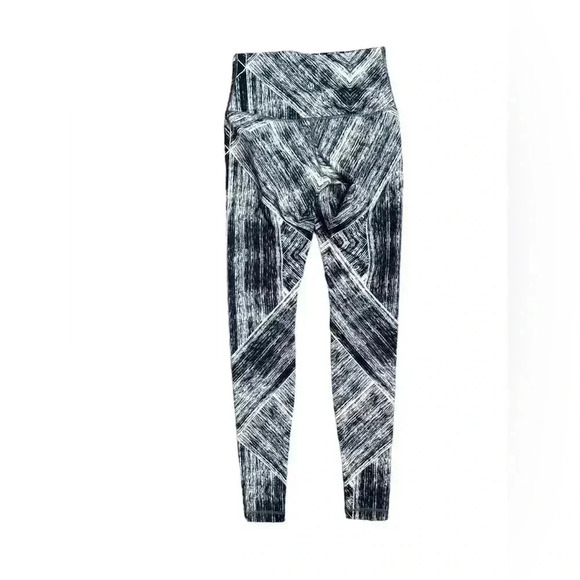 Lululemon Wunder Under Roll Down Black White Brush Size 4 - Picture 4 of 5